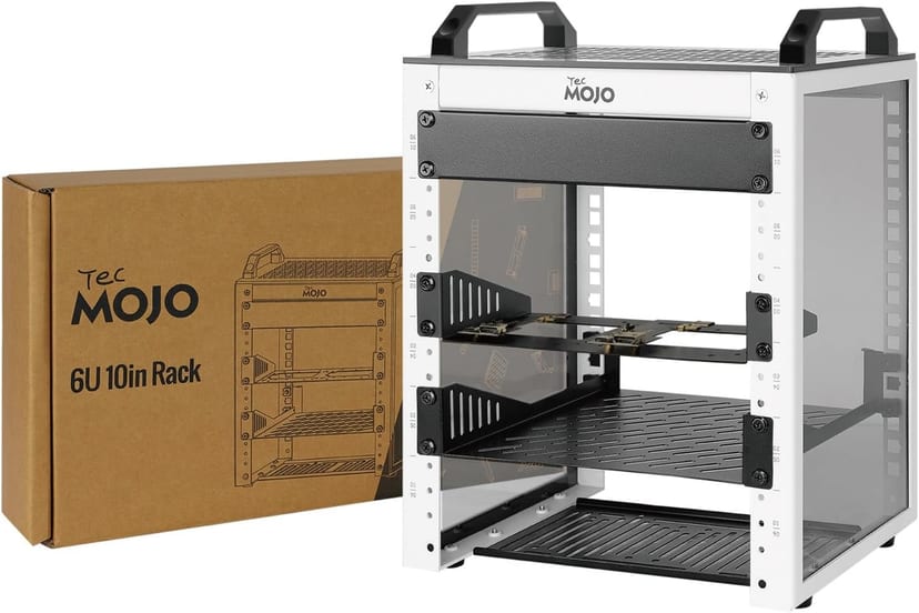 White Tecmojo 6U mini server rack